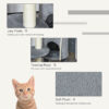 indoor cat activity center grey