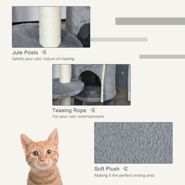 indoor cat activity center grey