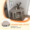 medium dog crate furniture walnut