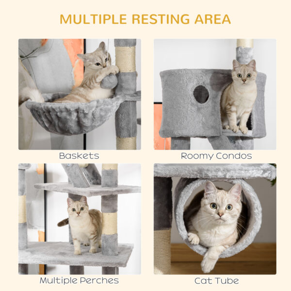 pawhut tall cat tree for indoor cats