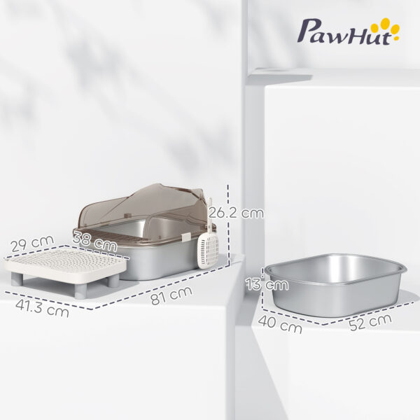 anti‑leak stainless cat litter box enclosure