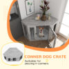 grey wood dog crate furniture for home