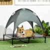 Waterproof raised dog bed with breathable mesh sleeping area