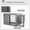 Modern Grey Dog Crate Furniture Indoor