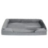 orthopedic dog sofa bed grey washable cover