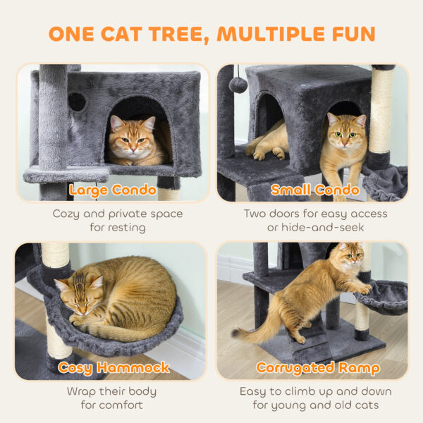 indoor cat activity center with condos