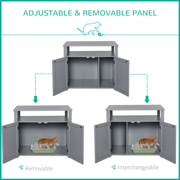 pawhut wooden litter box furniture