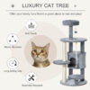 multi level cat tree with toy ball