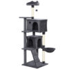 160cm cat tree tower with hammock and ladder