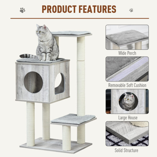 cat tree furniture with jute scratching posts
