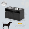 elevated dog bowls with storage drawer for large dogs