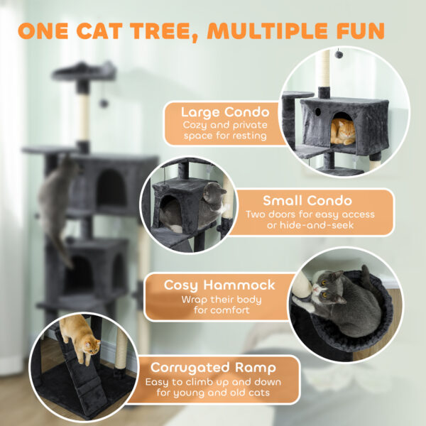 multi level cat climbing tower indoor