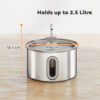 stainless steel pet water fountain with filter system