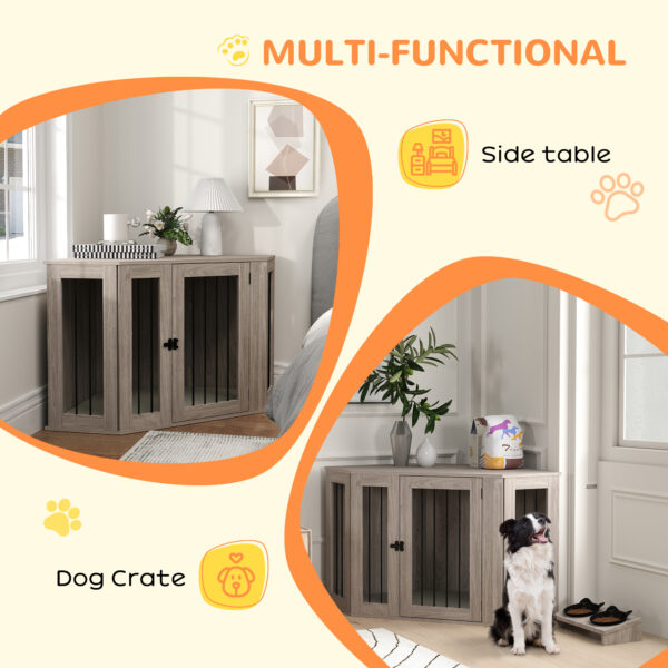 walnut dog crate furniture for living room
