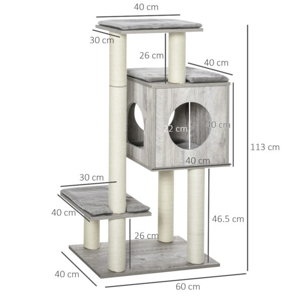 indoor cat activity centre with cat house