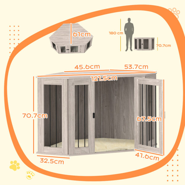 stylish indoor dog crate side table