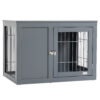 Dog Crate Furniture End Table Grey