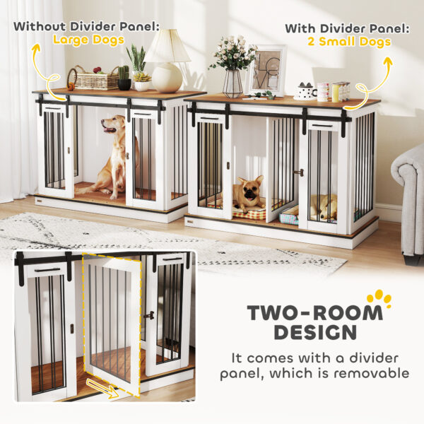 Modern Dog Kennel Furniture with Divider