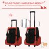breathable pet carrier backpack with wheels