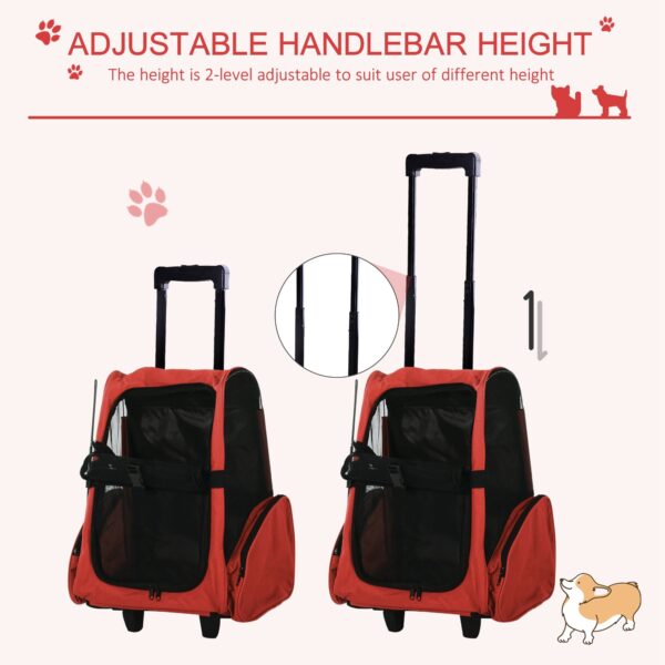 breathable pet carrier backpack with wheels
