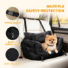 portable dog booster car seat black