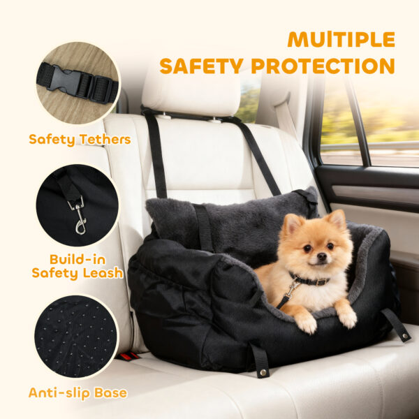 portable dog booster car seat black