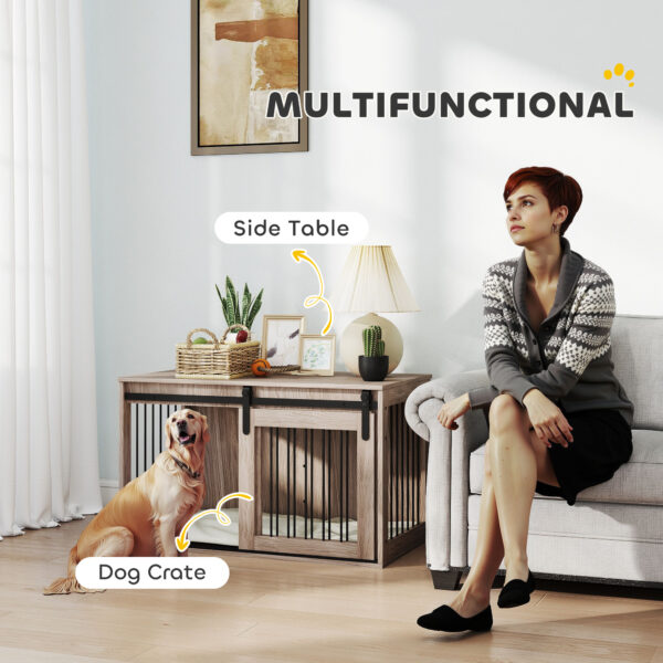 dog crate furniture with mesh panels large dogs