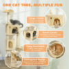 large indoor cat tree furniture beige