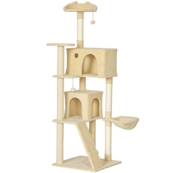 180cm large cat tree tower with hammock and ladder
