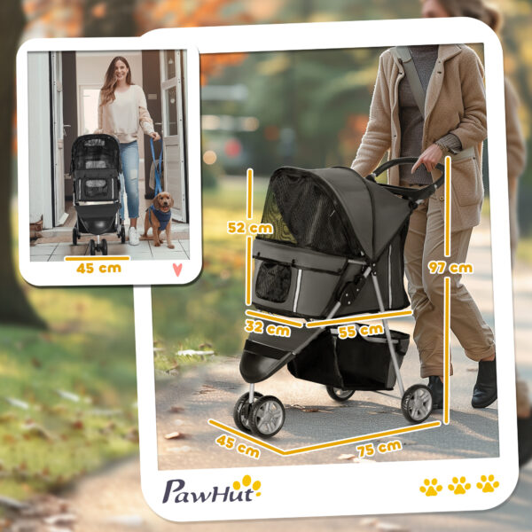 small dog pushchair travel pet stroller