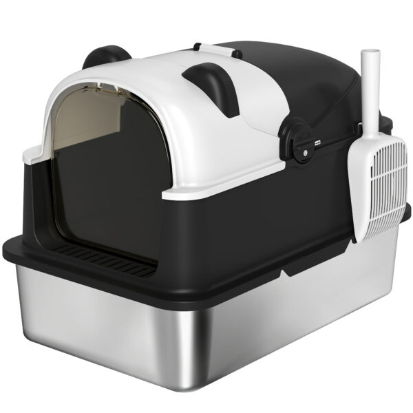 xl stainless steel cat litter box with lid