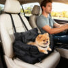 small dog booster seat for car with safety leash