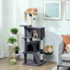 Multi level cat tree with sisal scratching posts and cat houses