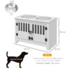 dog feeding station furniture with storage
