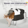 enclosed litter box with entry step filter