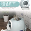 indoor cat toilet litter box blue