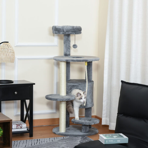 cat tree with condo and scratching posts