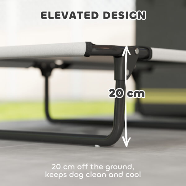 lightweight raised dog bed with metal frame