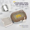 modern stainless cat litter tray indoor use