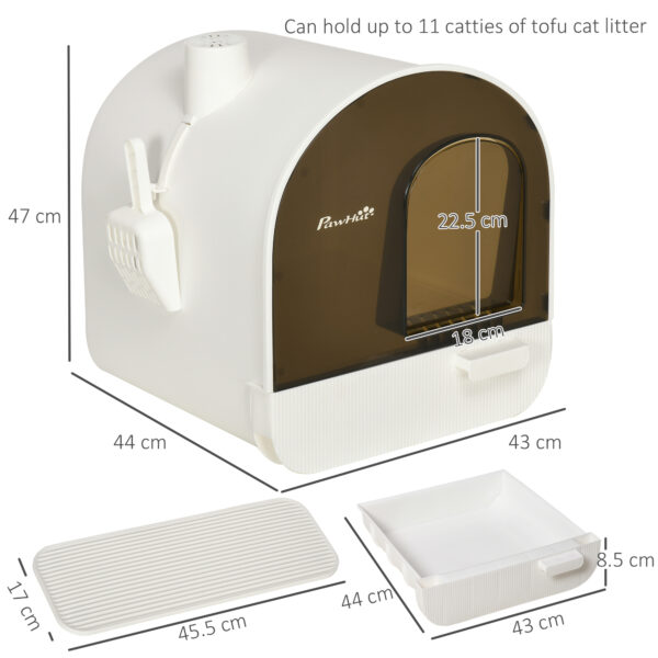 enclosed litter tray for cats indoor