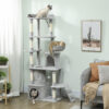 pawhut multi level cat tree with hammock