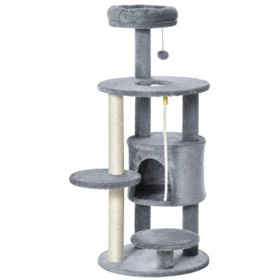 112cm cat tree tower dark grey