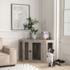 modern dog crate furniture with cushion