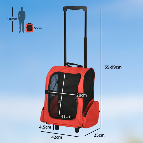 wheeled pet carrier for small dogs and cats