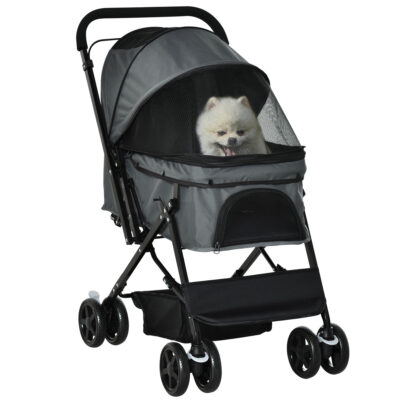 foldable pet stroller for small dogs and cats