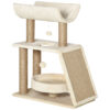 compact cat tree tower light brown