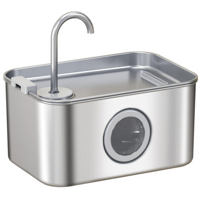 3.2L Stainless Steel Cat Water Fountain with Ultra-Silent Pump